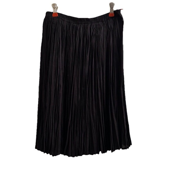 Coldwater Creek Black Pleated Mini Skirt Sz Small Y2K - Picture 1 of 3
